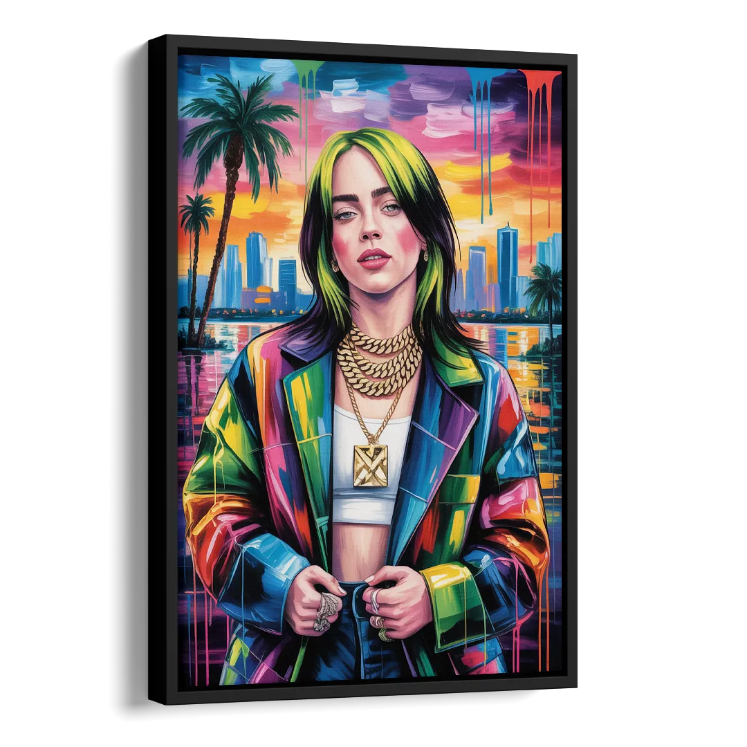 Ocean Eyes Side - Black Canvas Wall Art