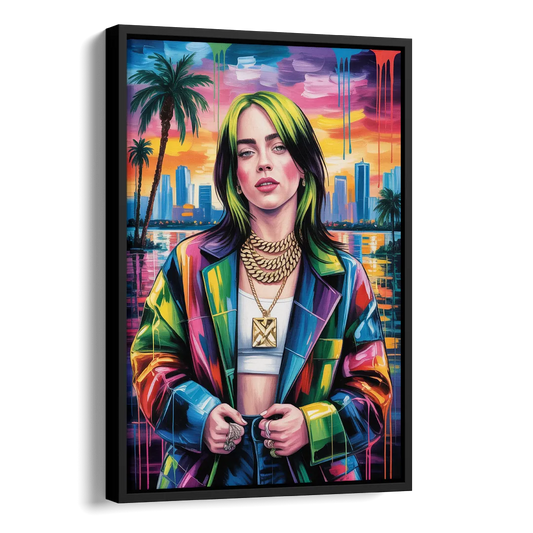 Ocean Eyes Side - Black Canvas Wall Art