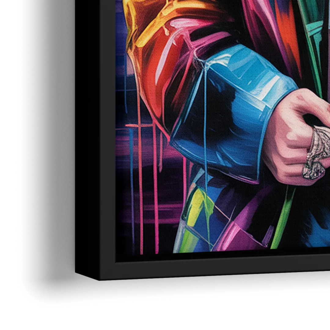 Ocean Eyes - Close-Up Black Frame Canvas