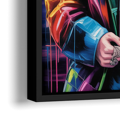 Ocean Eyes - Close-Up Black Frame Canvas