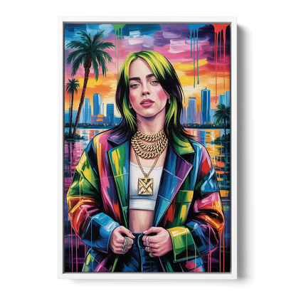 Ocean Eyes Front - White Canvas Wall Art