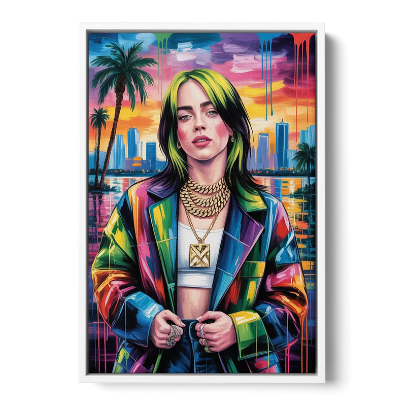 Ocean Eyes Front - White Canvas Wall Art