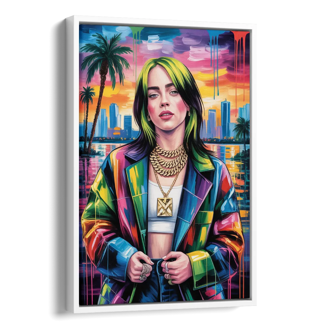 Ocean Eyes Side - White Canvas Wall Art