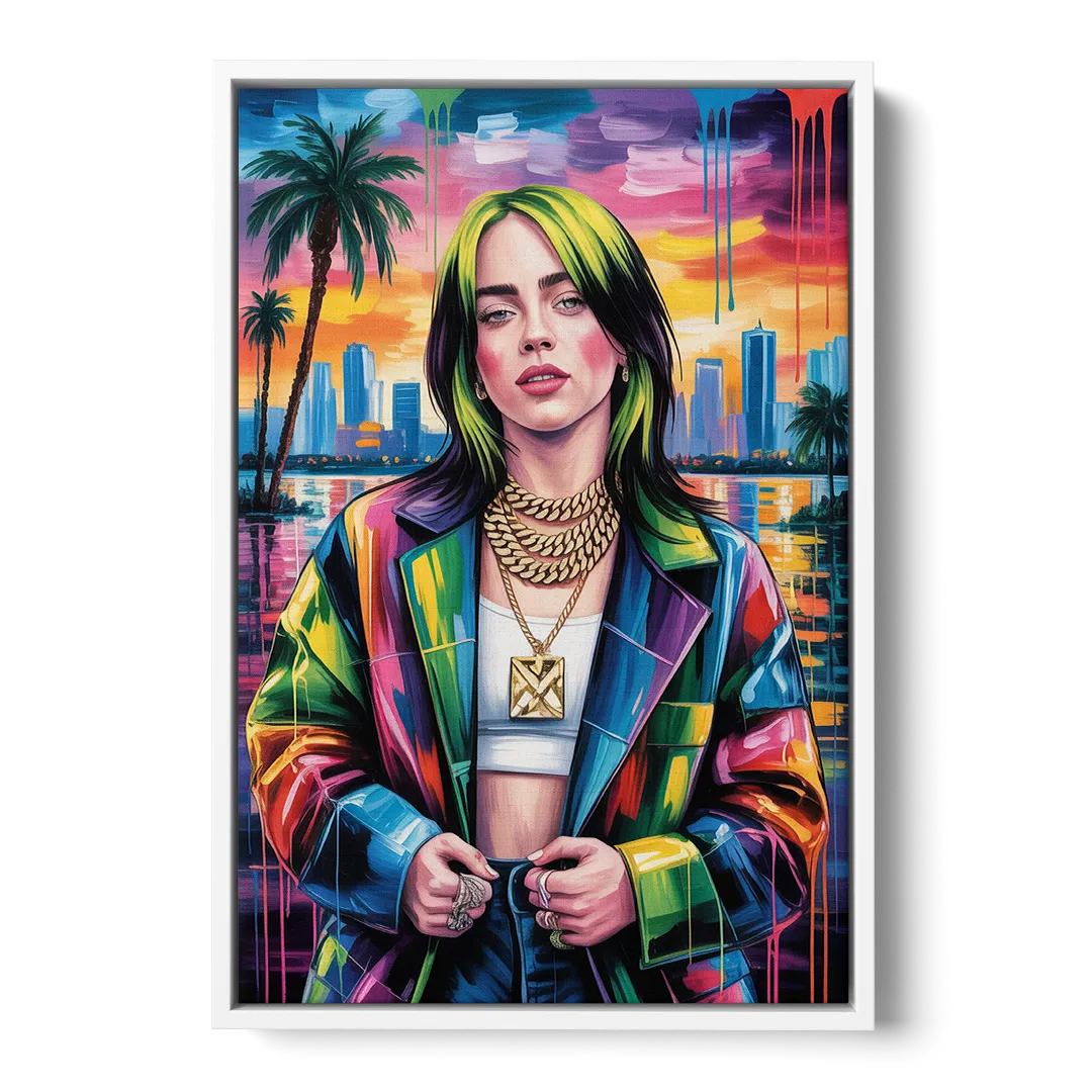 Ocean Eyes - White Frame Canvas