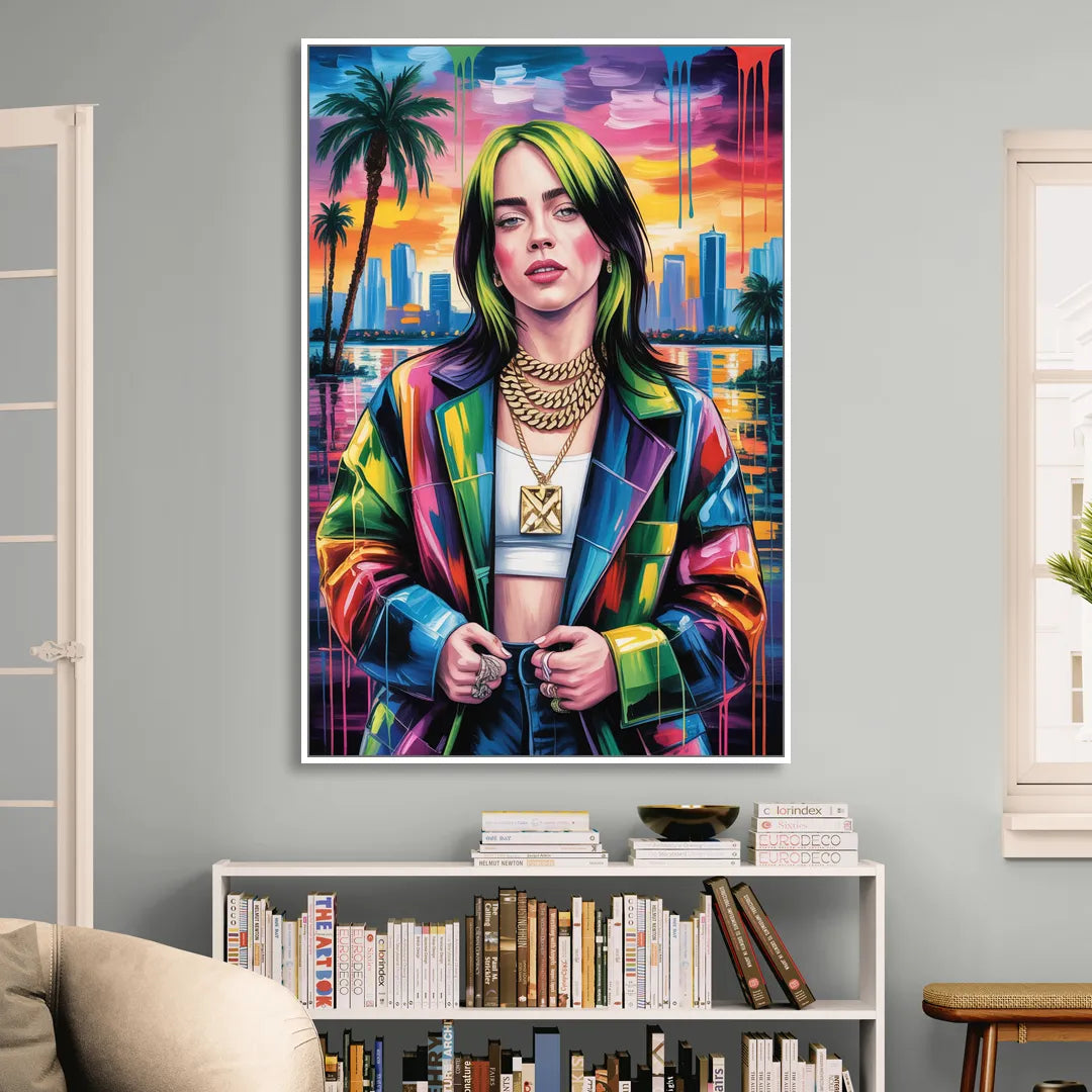 Ocean Eyes Sitting Room - White Canvas Wall Art