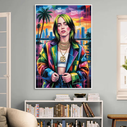 Ocean Eyes Sitting Room - White Canvas Wall Art