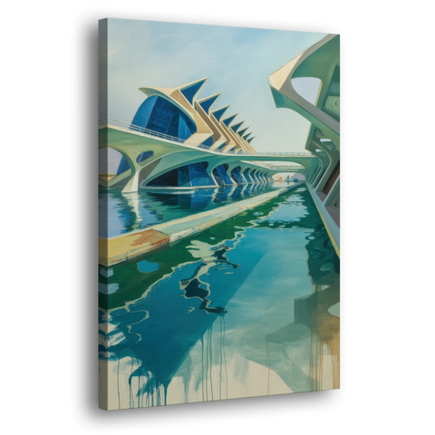 Oceanografic Valencia - Canvas Wall Art - Side