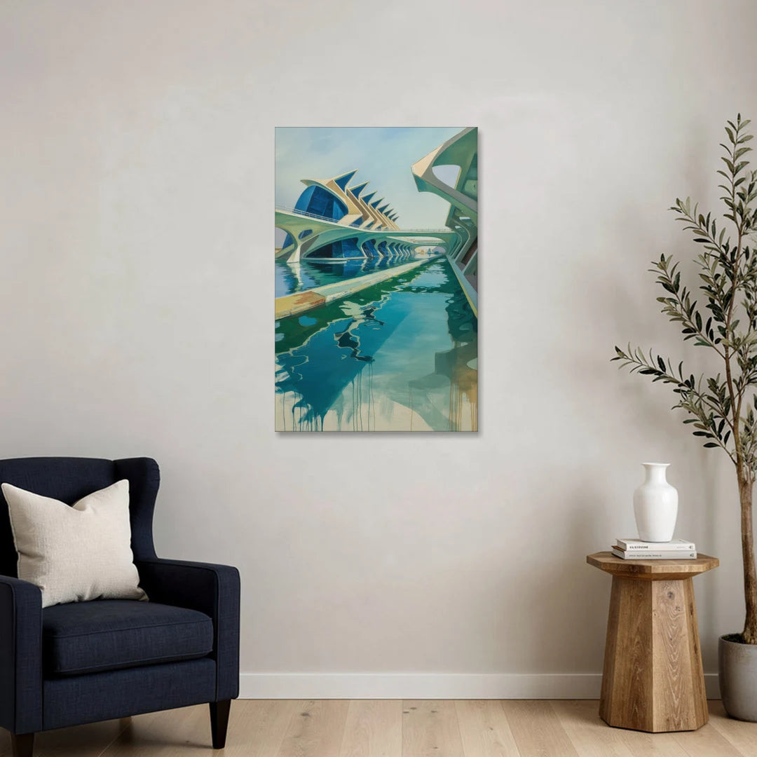 Oceanografic Valencia - Canvas Wall Art - Sofa - 24x36