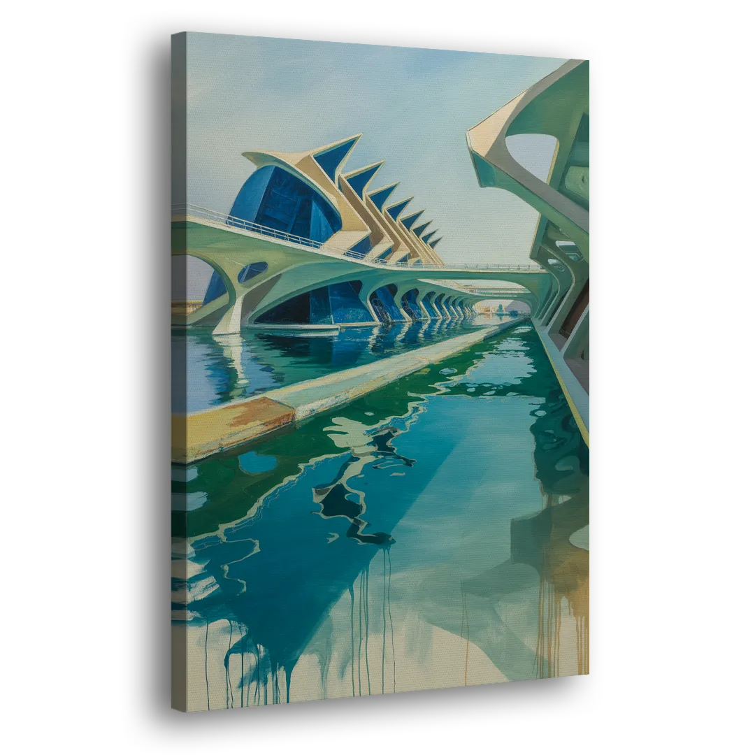 Oceanografic Valencia Side - Canvas Wall Art