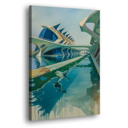 Oceanografic Valencia Side - Canvas Wall Art