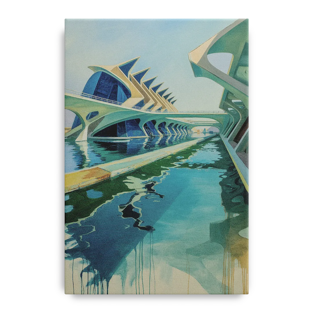 Oceanografic Valencia Front - Canvas Wall Art