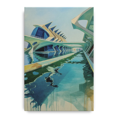 Oceanografic Valencia Front - Canvas Wall Art