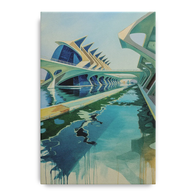 Oceanografic Valencia Front - Canvas Wall Art
