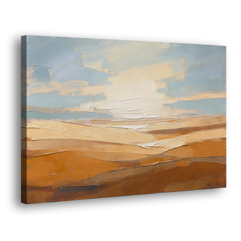 Ochre Desert Horizon at First Light - Canvas Wall Art - Side