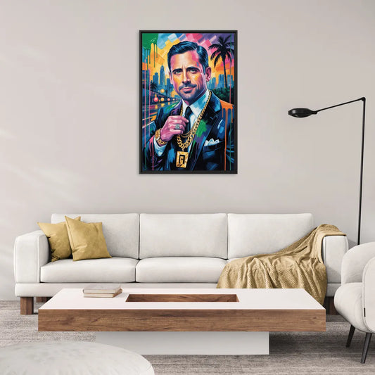 Office Legend 2.0 - Living Room Black Frame Canvas