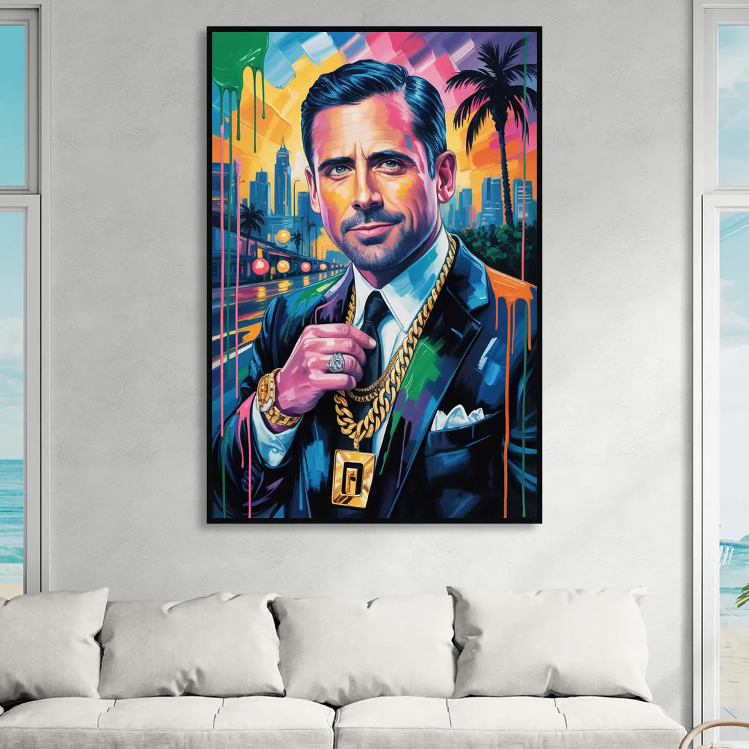 Office Legend 2.0 Sitting Room - Black Canvas Wall Art