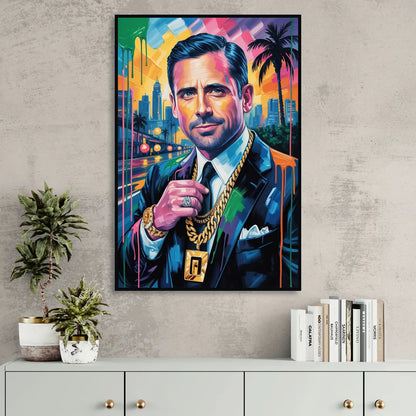 Office Legend 2.0 Living Room - Black Canvas Wall Art