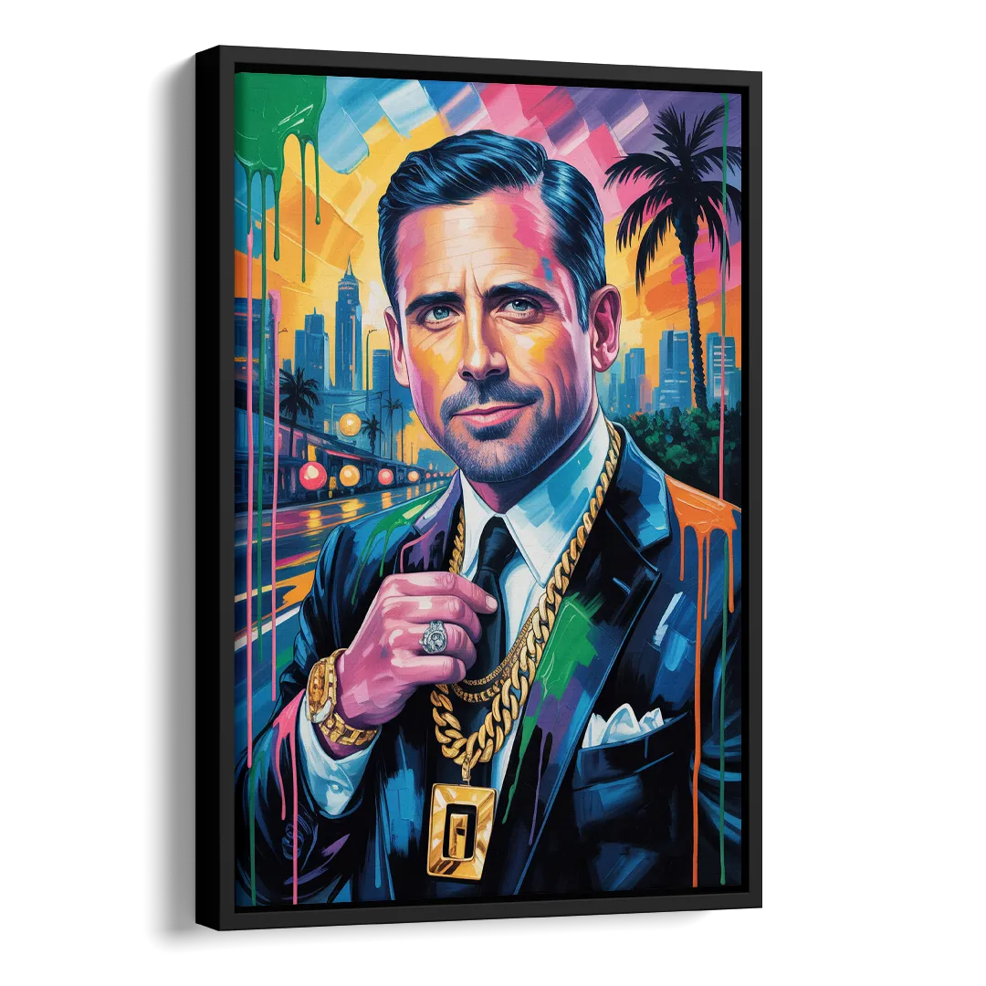 Office Legend 2.0 Side - Black Canvas Wall Art