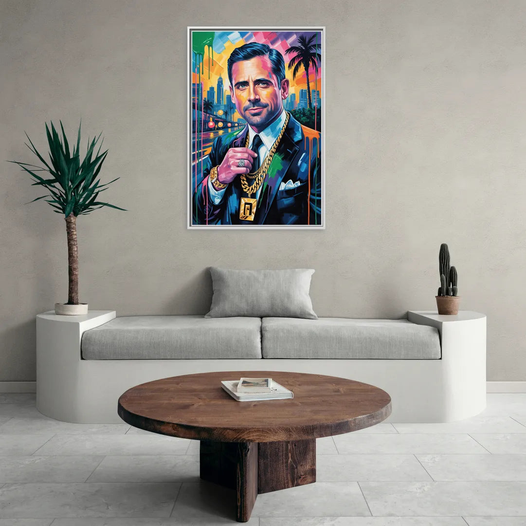 Office Legend 2.0 - Living Room White Frame Canvas