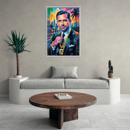 Office Legend 2.0 - Living Room White Frame Canvas