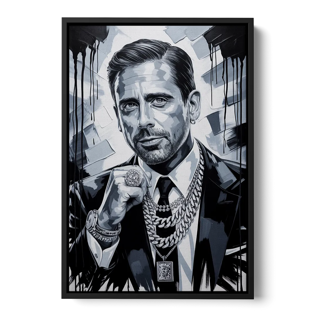 Office Legend Front - Black Canvas Wall Art
