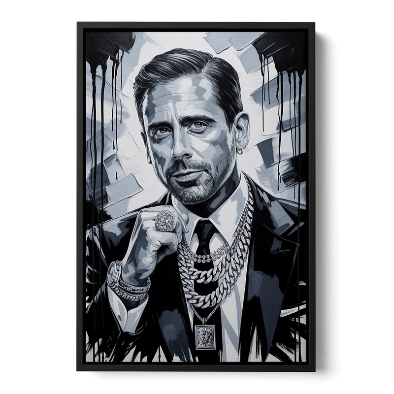Office Legend Front - Black Canvas Wall Art