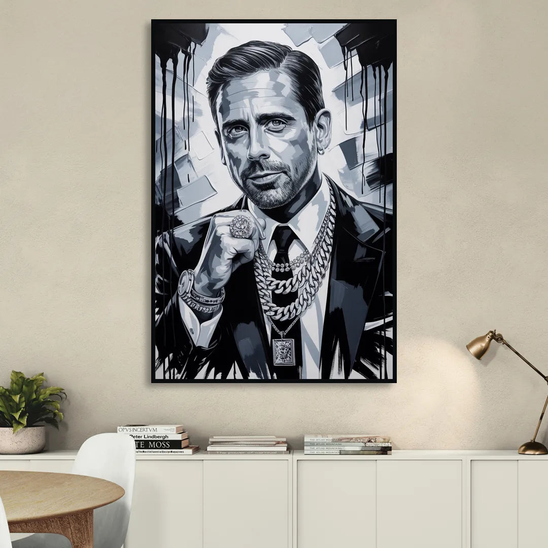 Office Legend Sitting Room - Black Canvas Wall Art