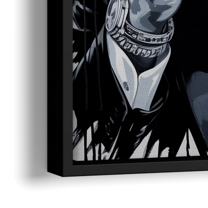 Office Legend - Close-Up Black Frame Canvas