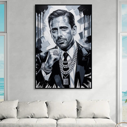 Office Legend Living Room - Black Canvas Wall Art