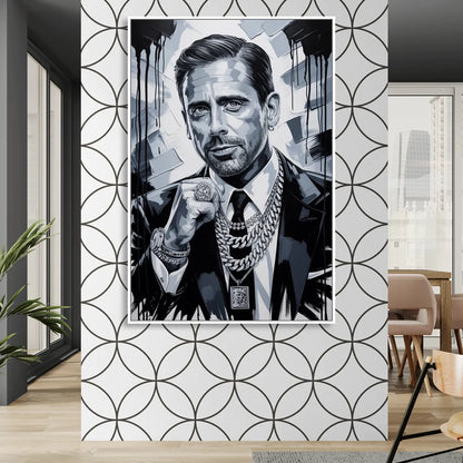 Office Legend Living Room - White Canvas Wall Art