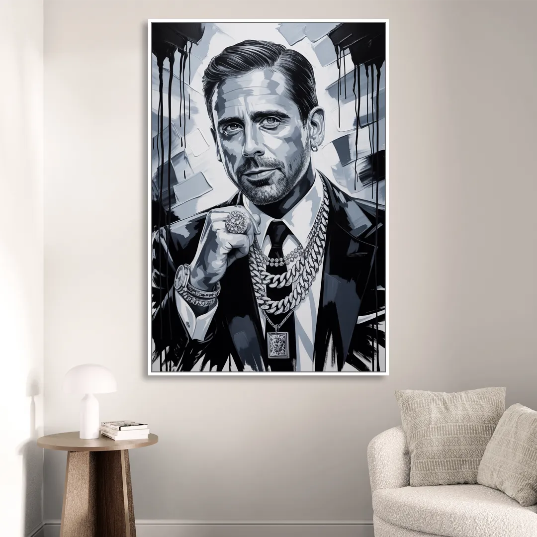 Office Legend Sitting Room - White Canvas Wall Art