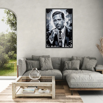 Office Legend - Living Room Black Frame Canvas