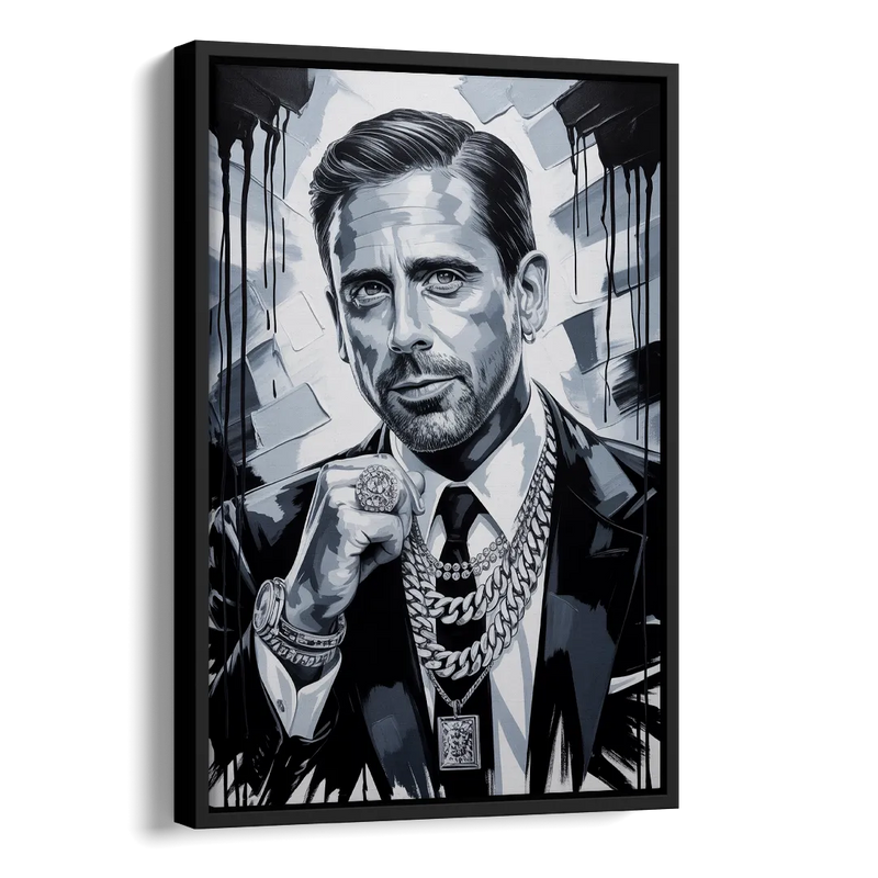Office Legend Side - Black Canvas Wall Art