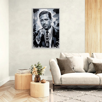 Office Legend - Living Room White Frame Canvas