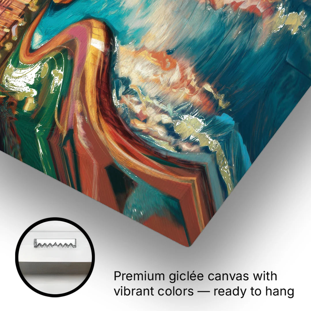 Oklahoma City Bricktown Canal - Canvas Wall Art - Gallery Wrap Corner