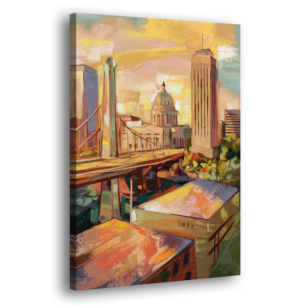 Oklahoma City Historic Landmarks Side - Canvas Wall Art