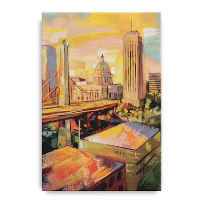 Oklahoma City Historic Landmarks Front - Canvas Wall Art