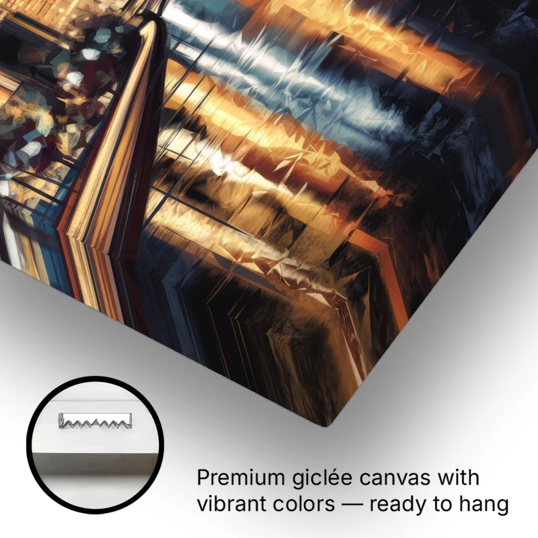 Oklahoma City Night Lights - Canvas Wall Art - Gallery Wrap Corner