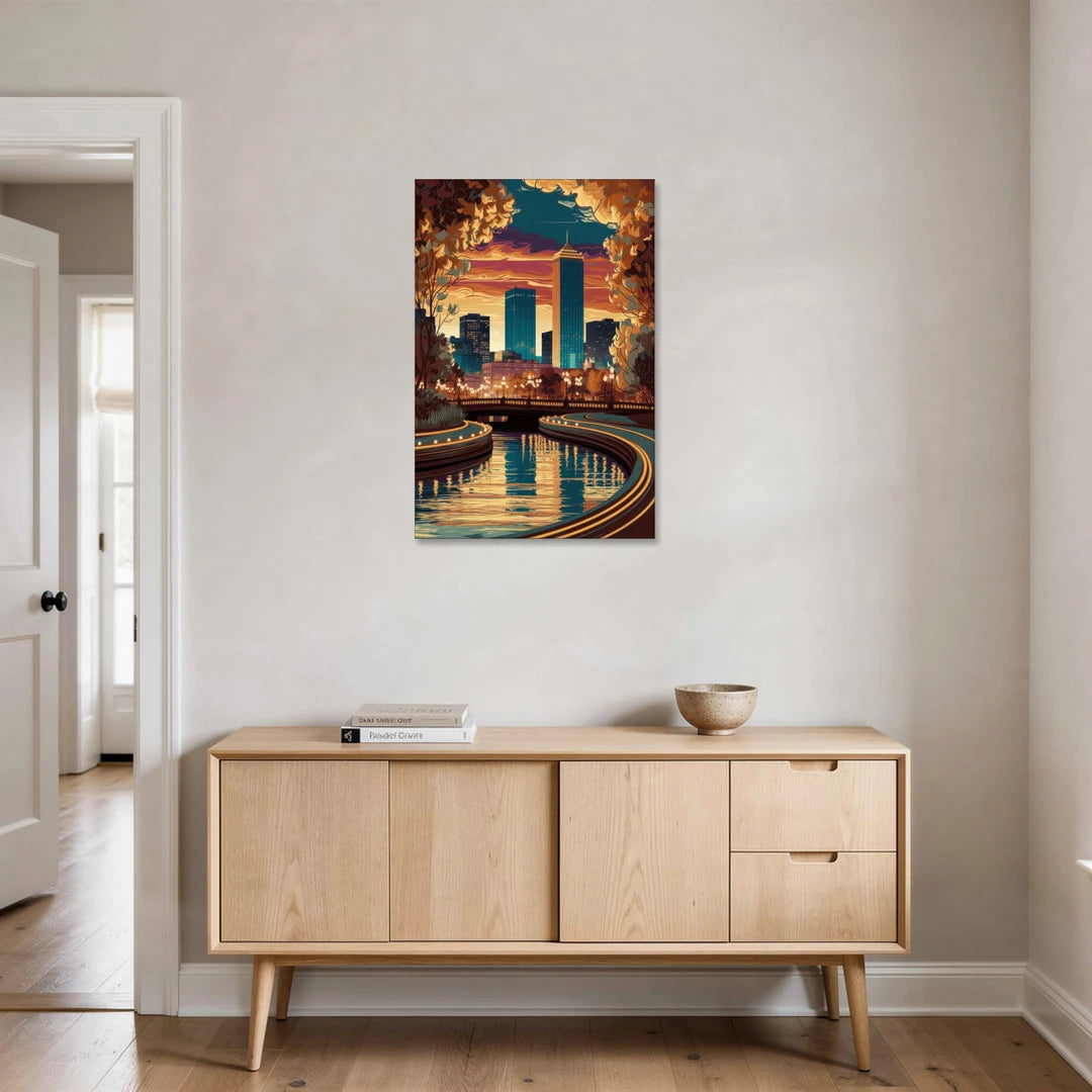 Oklahoma City Scenic Views - Canvas Wall Art - Coffee Table - 24x36
