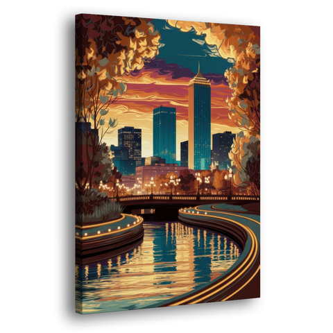 Oklahoma City Scenic Views - Canvas Wall Art - Side