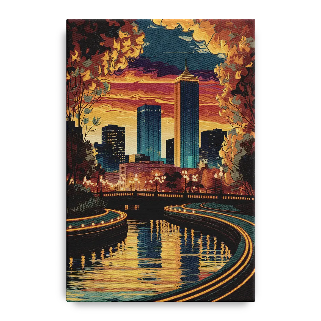 Oklahoma City Scenic Views Front - Canvas Wall Art