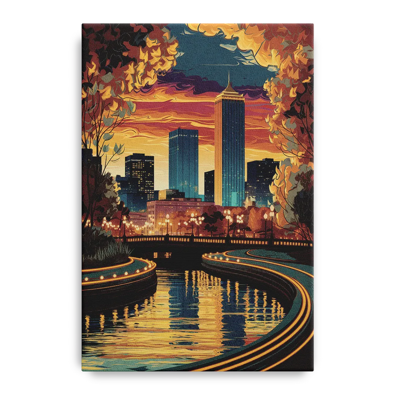 Oklahoma City Scenic Views Front - Canvas Wall Art