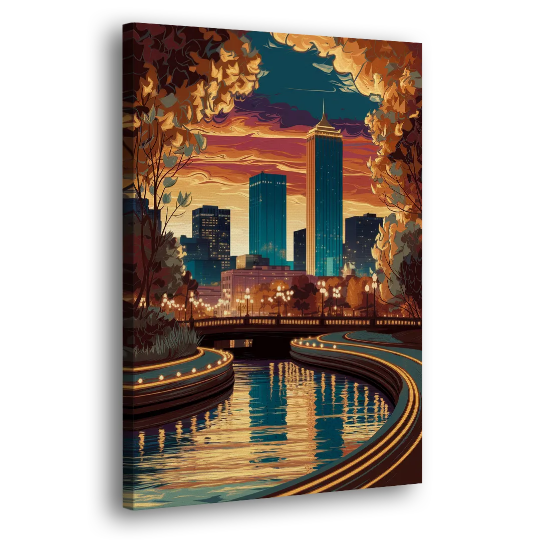 Oklahoma City Scenic Views Side - Canvas Wall Art