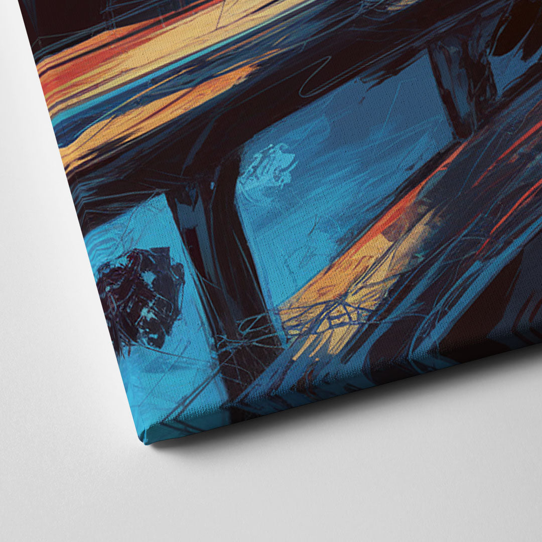 Oklahoma City Thunder Skyline Canvas Close Up