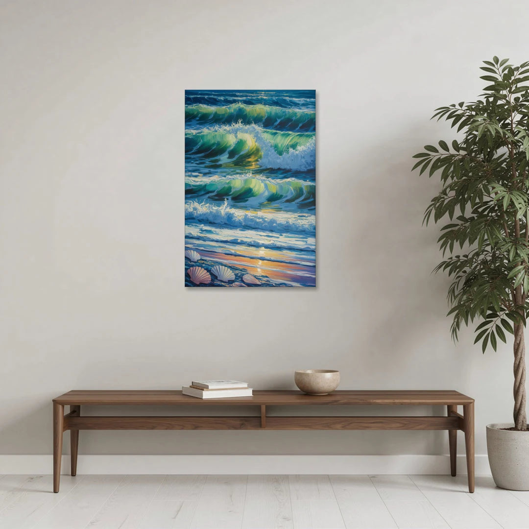 Olas Altas Waves - Canvas Wall Art - Coffee Table - 24x36