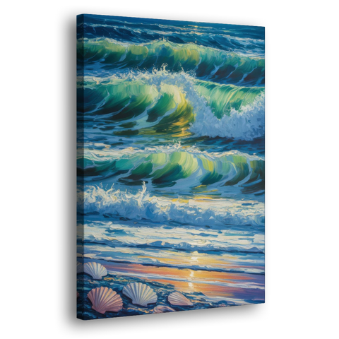 Olas Altas Waves - Canvas Wall Art - Side