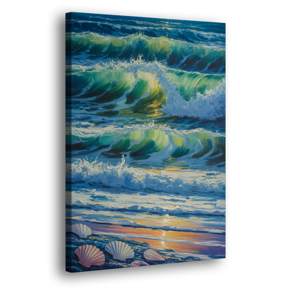 Olas Altas Waves Side - Canvas Wall Art