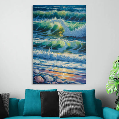 Olas Altas Waves Sitting Room - Canvas Wall Art