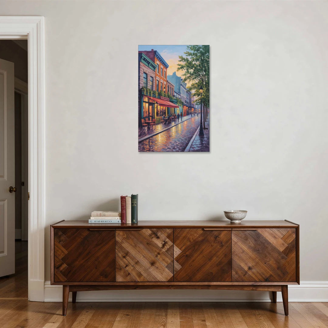 Old Montreal Streets - Canvas Wall Art - Coffee Table - 24x36