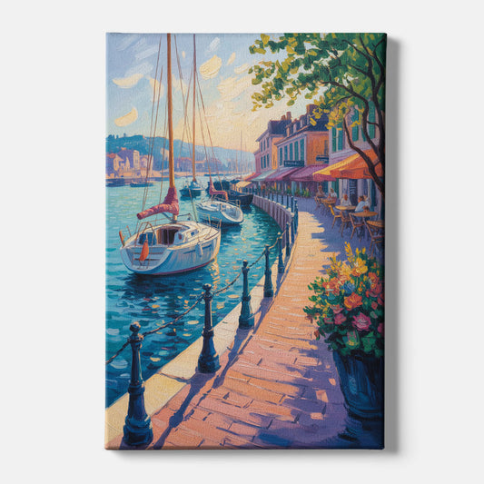 Old Port Waterfront - Canvas Wall Art